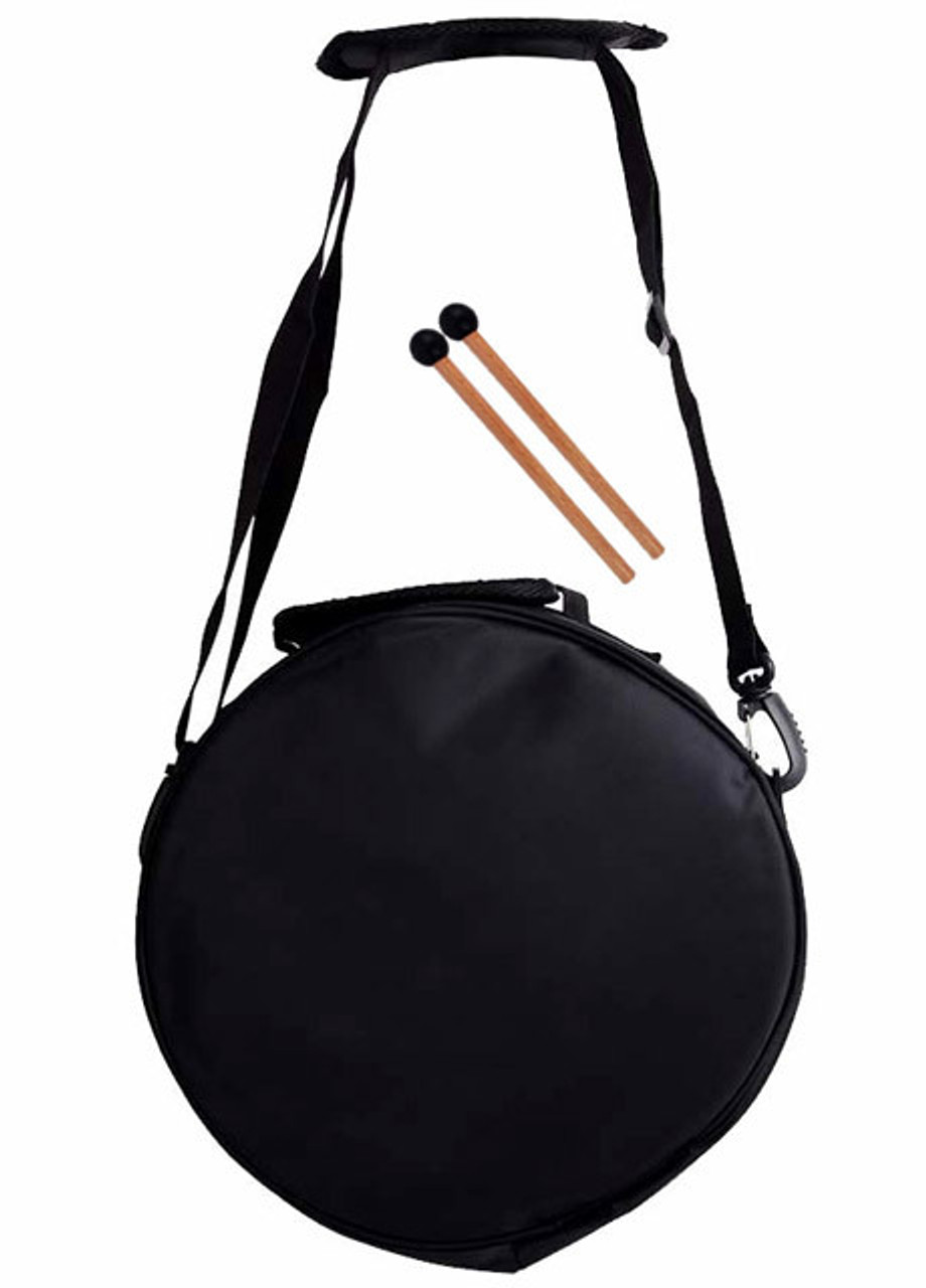 Opus Percussion 12" Metal 11-Note Lotus Carves Style Tongue Drum in Black