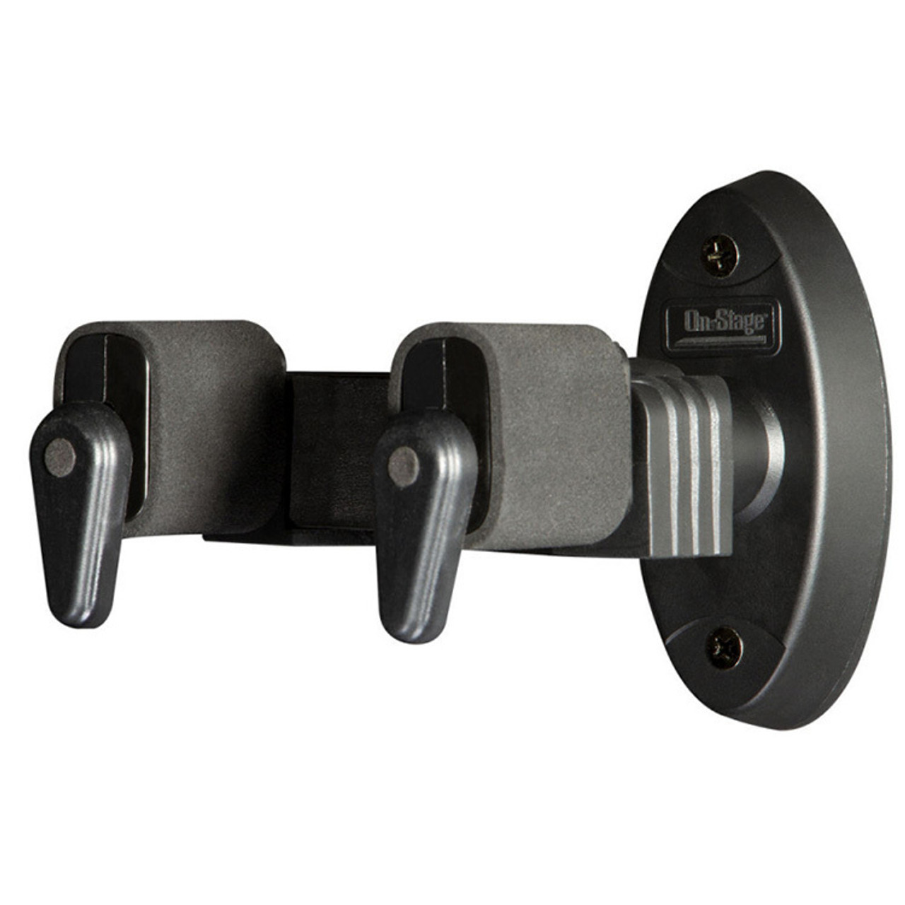 On Stage Straight Facing Locking Wall-Mount Guitar Hanger with Metal Base