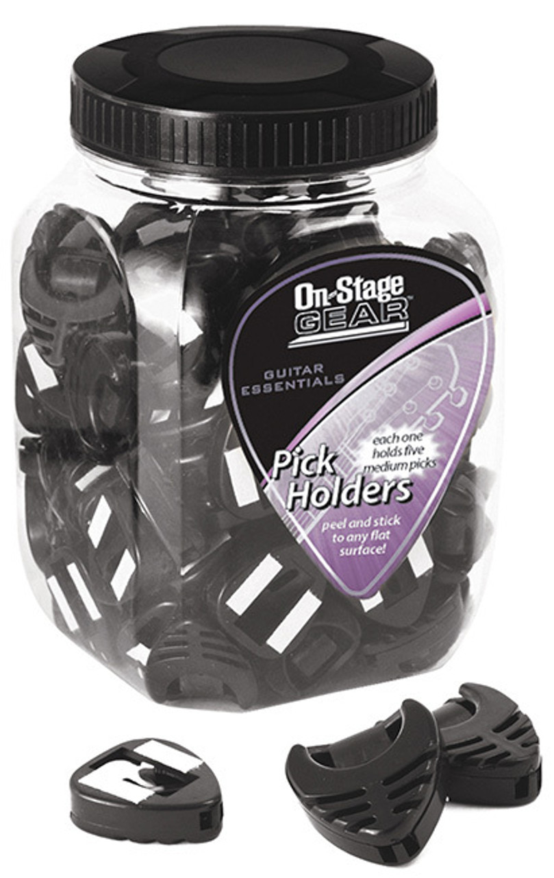 On Stage Jar of 100 Stick On Pick Holders