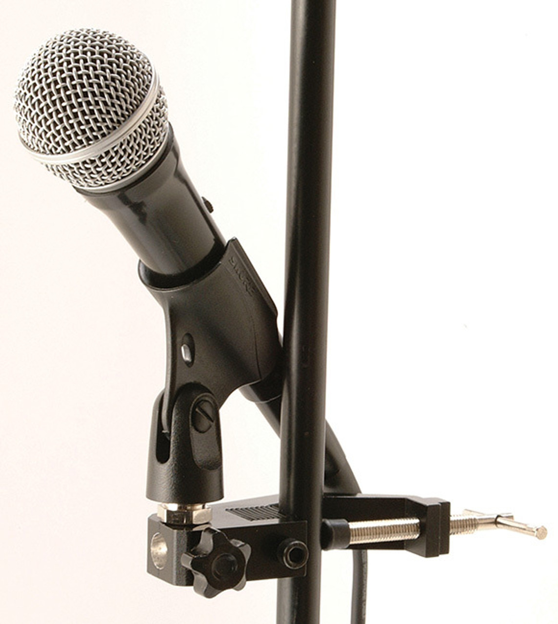 On Stage Table or Stand Microphone Clip Attachment Clamp