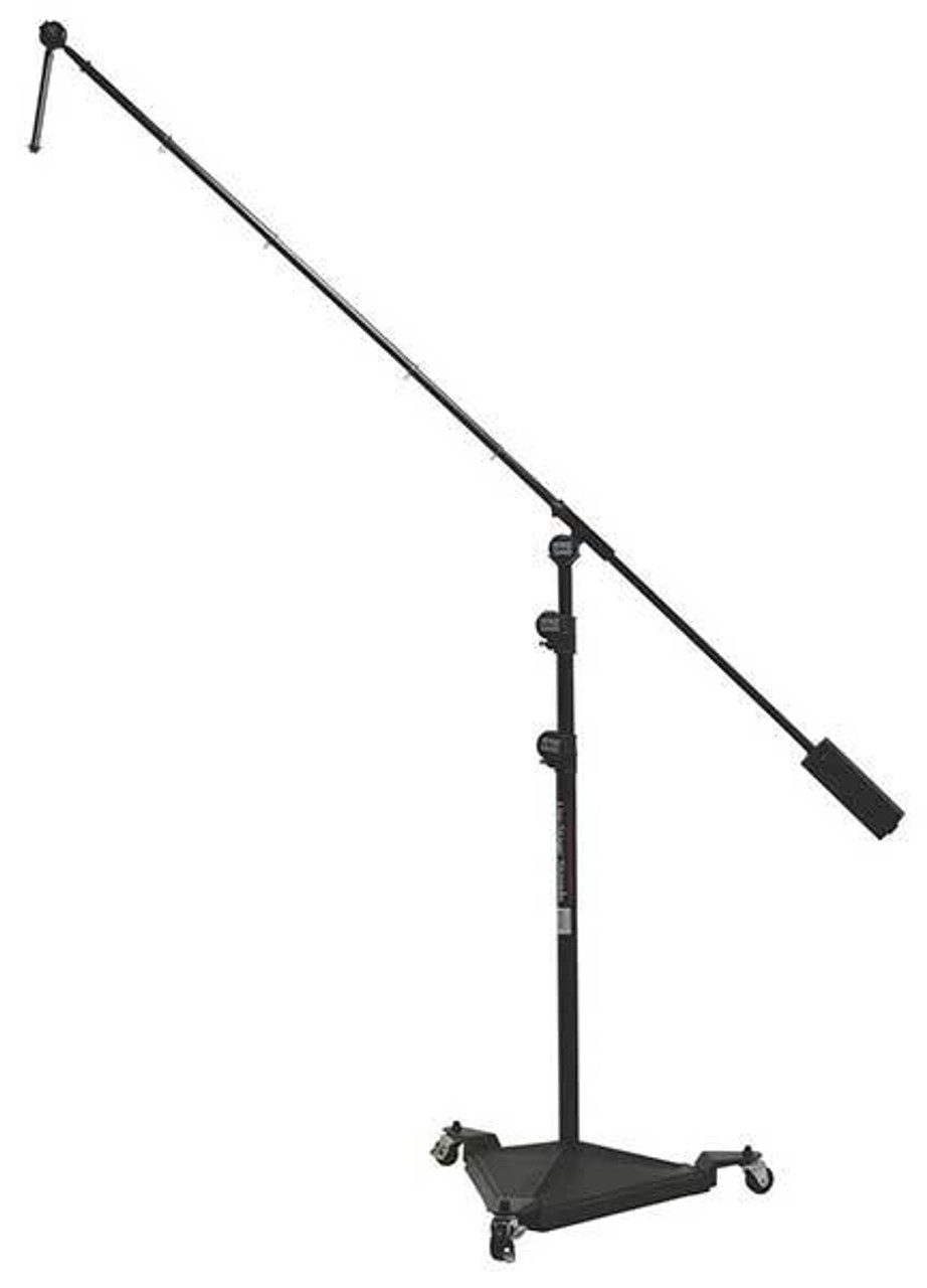 On Stage Studio Boom Mic Stand with 17lb Base with Removable Casters