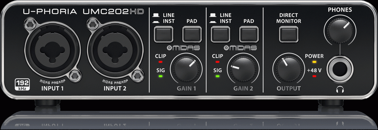 The Behringer U-phoria Umc202hd Interface