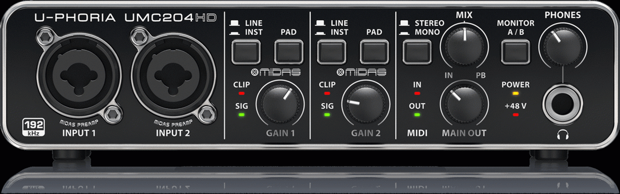 The Behringer U-phoria Umc204hd Interface