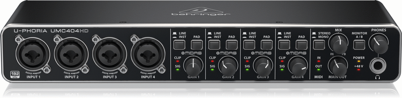 The Behringer U-phoria Umc404hd Interface