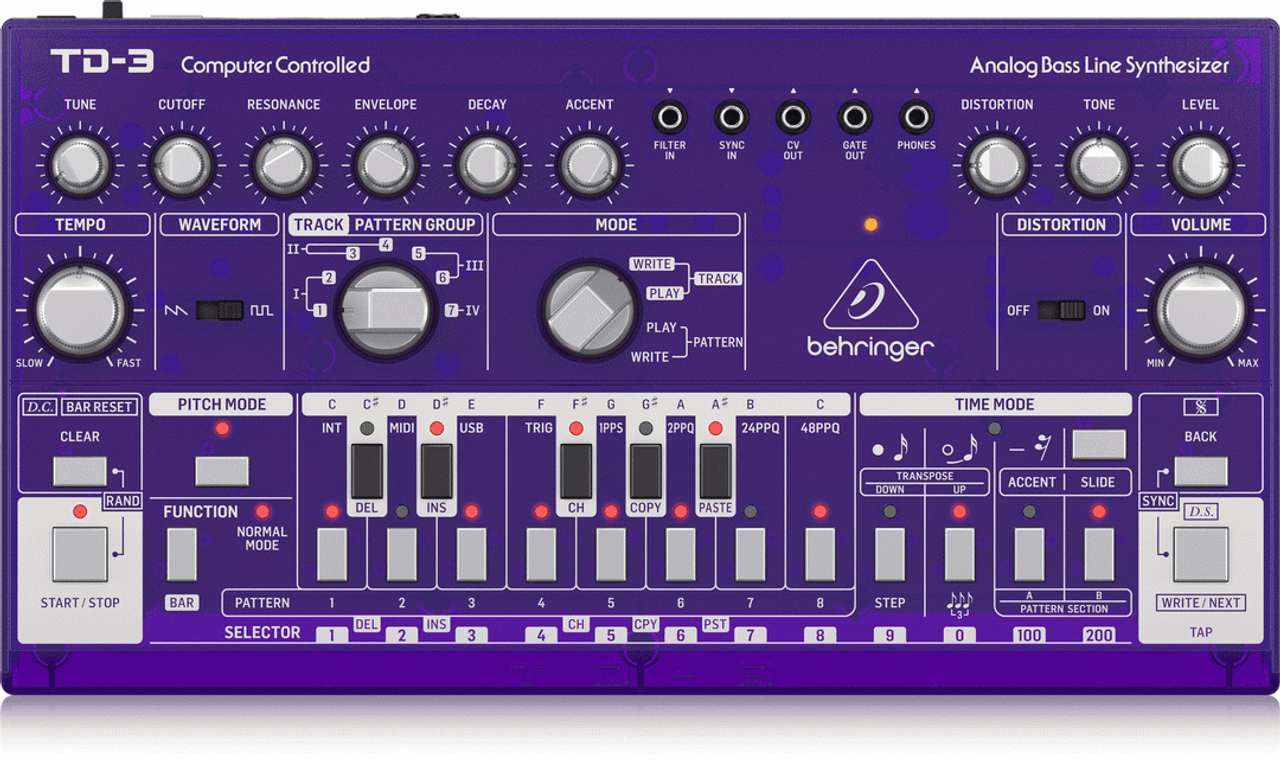 The Behringer TD3 GP Analog Bass Line Synth