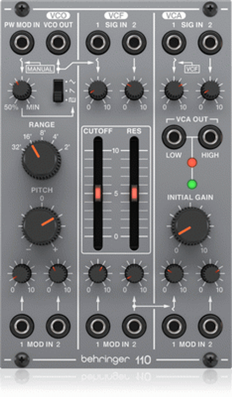 The Behringer 110VCOVCF Eurorack Module