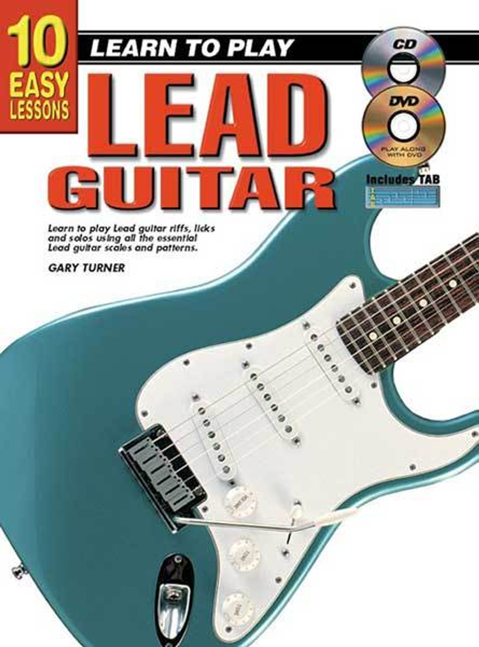 10 Easy Lessons Learn To Play Lead Guitar Book/CD/DVD