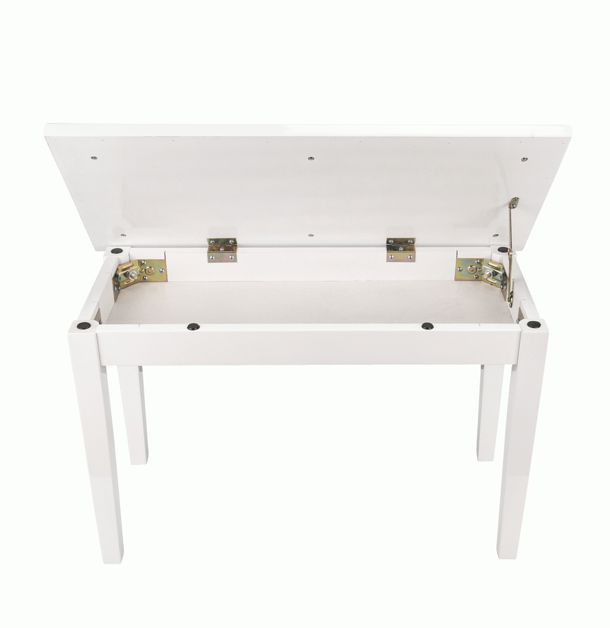 Beale BPB110WH Basic Duet Piano Bench with Storage in White