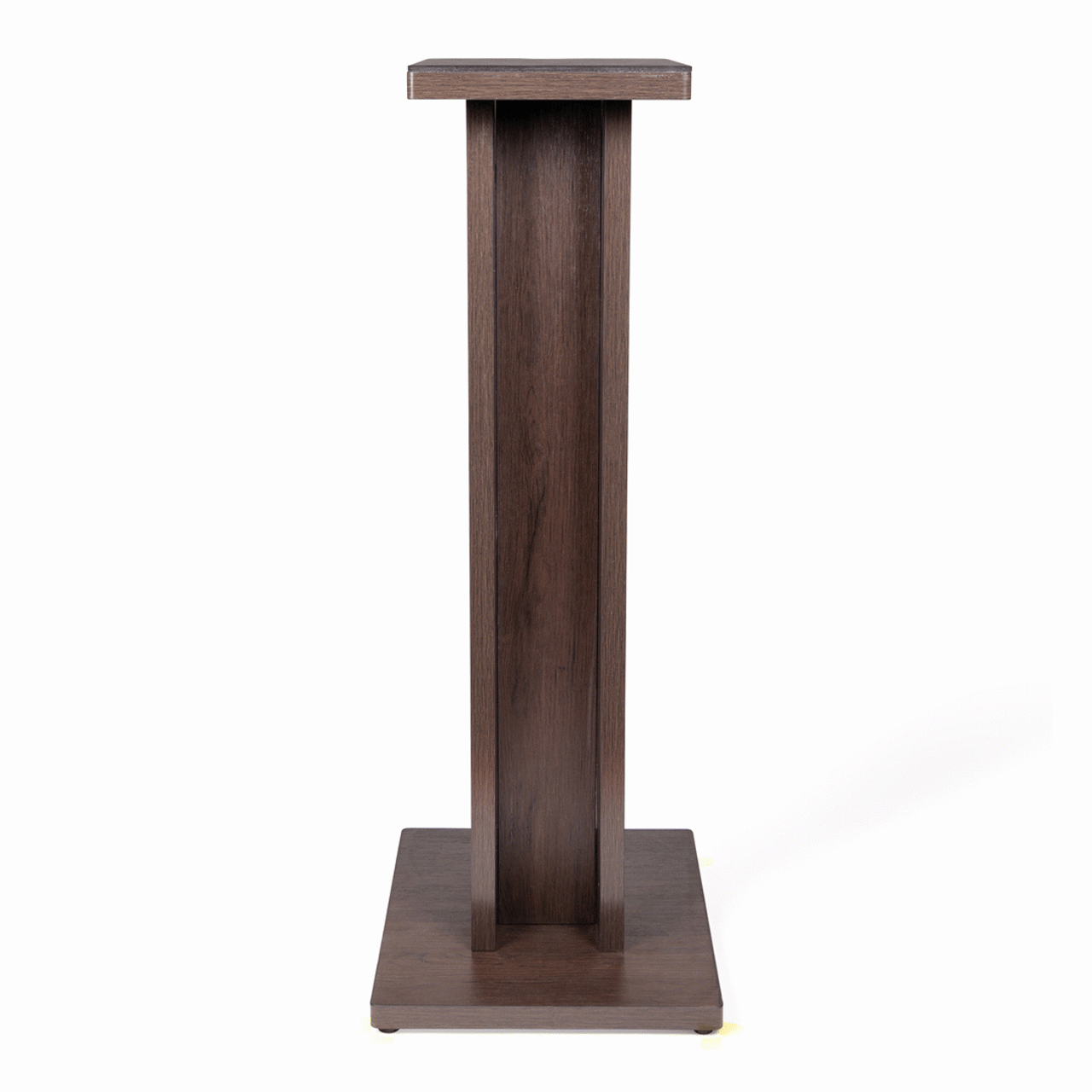 The Gator GFWELITESPKSTMNBRN Frameworks Elite Series Floor-Standing Studio Monitor Speaker Stand in Dark Walnut Brown Finish