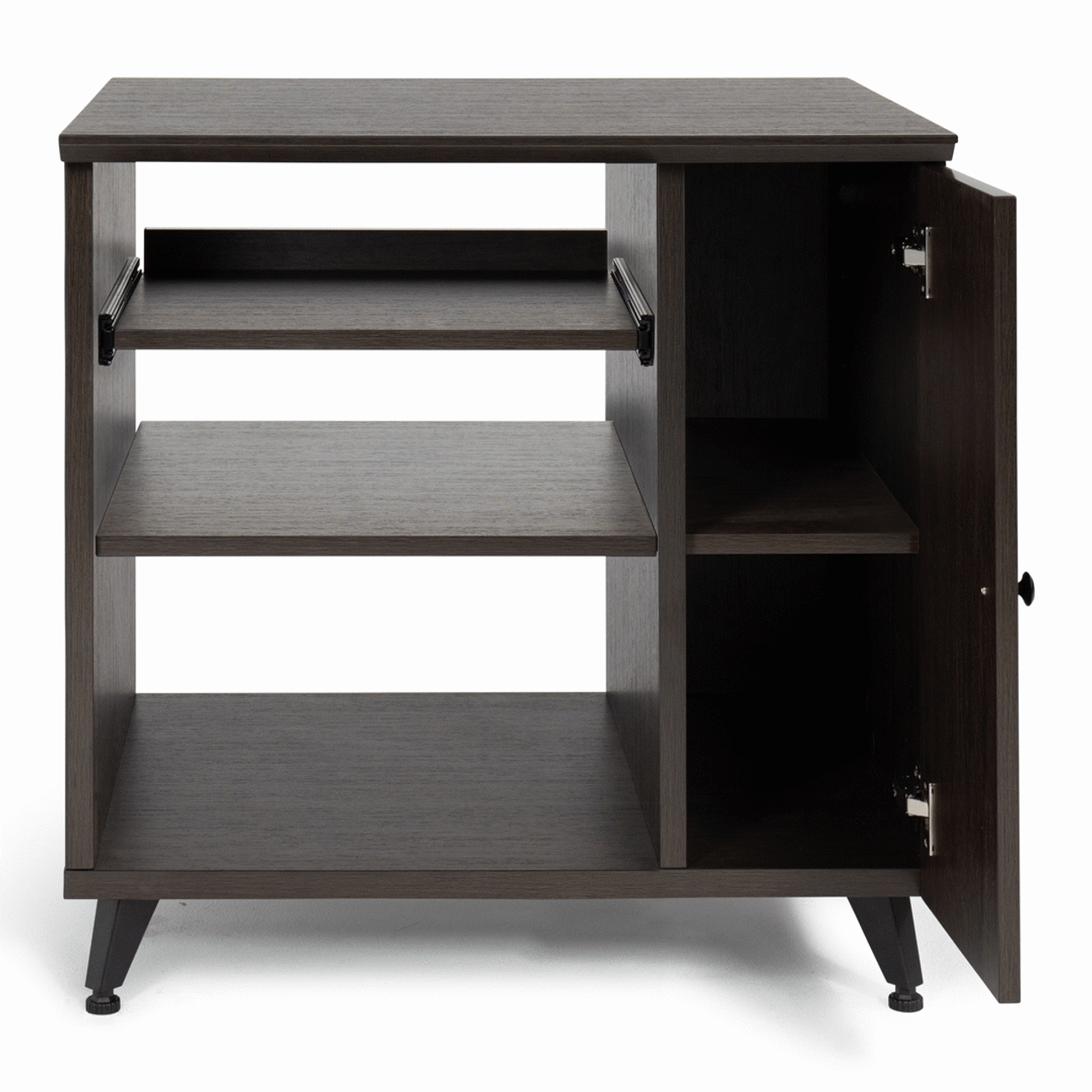 The Gator GFWELITESIDECARBRN Elite Series Sidecar Rack Cabinet with Shelf - Brown