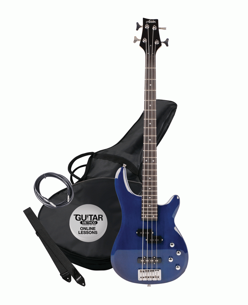 Ashton AB4TDB Bass Guitar in Blue