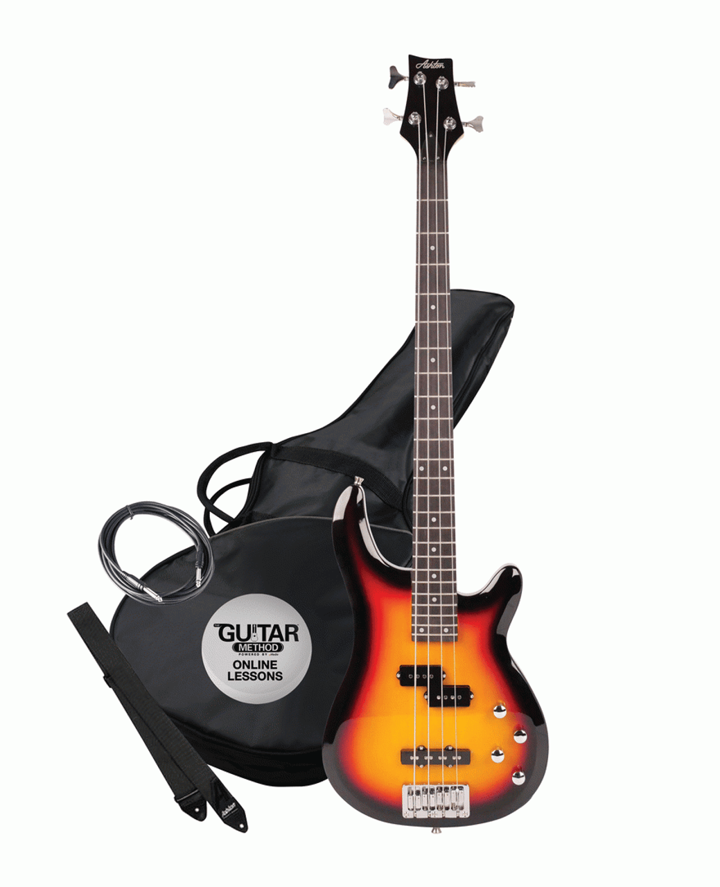 Ashton AB4TSB Bass Guitar in Sunburst