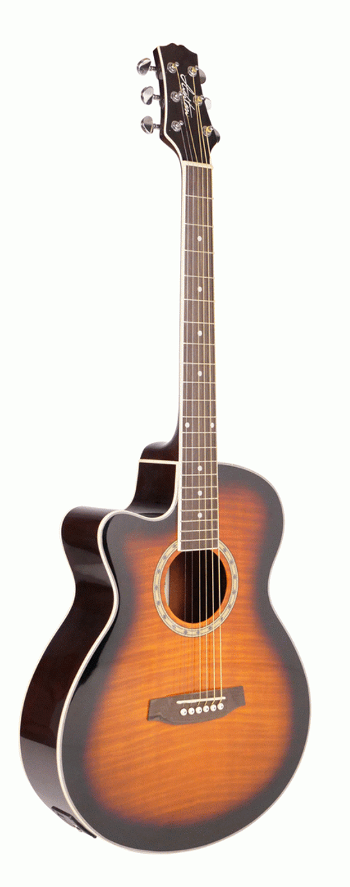Ashton SL29CEQLTSB Slimline Acoustic Guitar with Cutaway and EQ