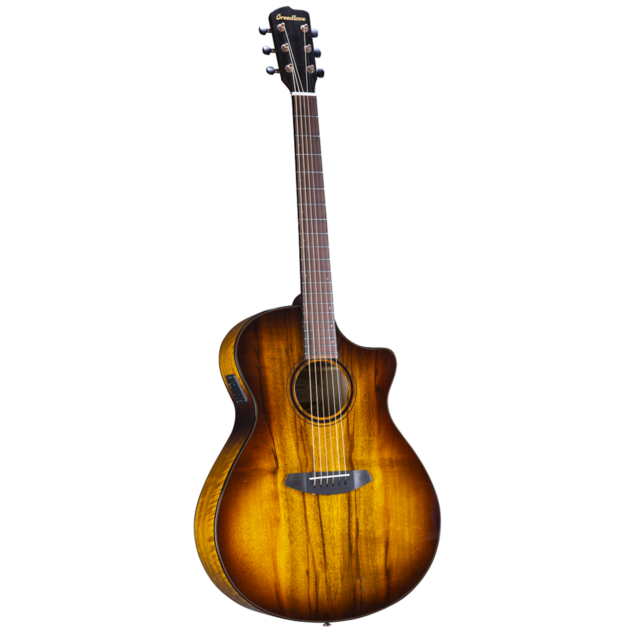 Breedlove BL-PUCERTO-TE Pursuit Exotic Series Concerto Tiger's Eye CE Myrtlewood-Myrtlewood