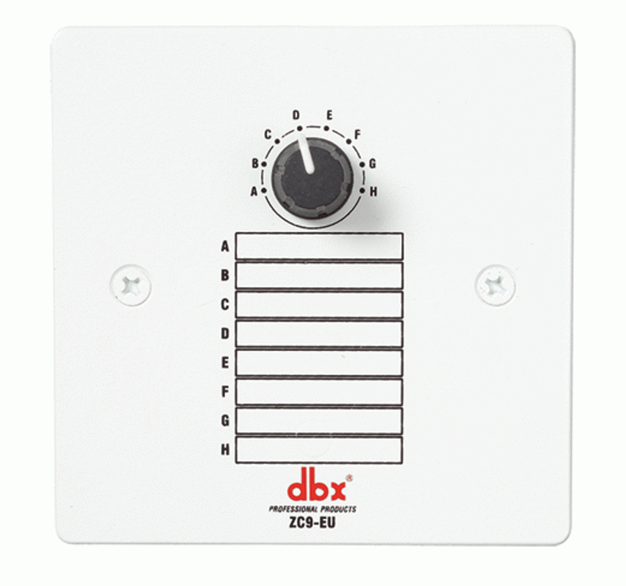DBX ZC9 WALL MNT 8 POSITION ZONE CONTROLLER