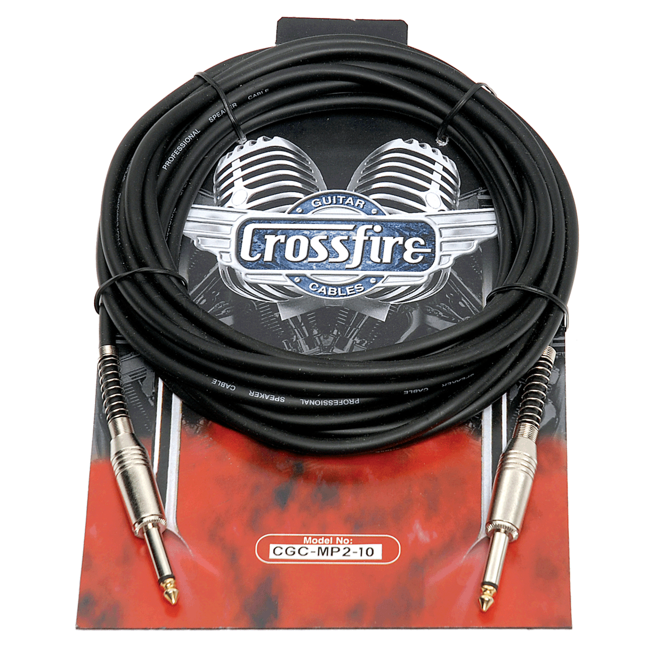 Crosssfire 10' / 3 Metre Instrument Cable with Straight Metal Jacks