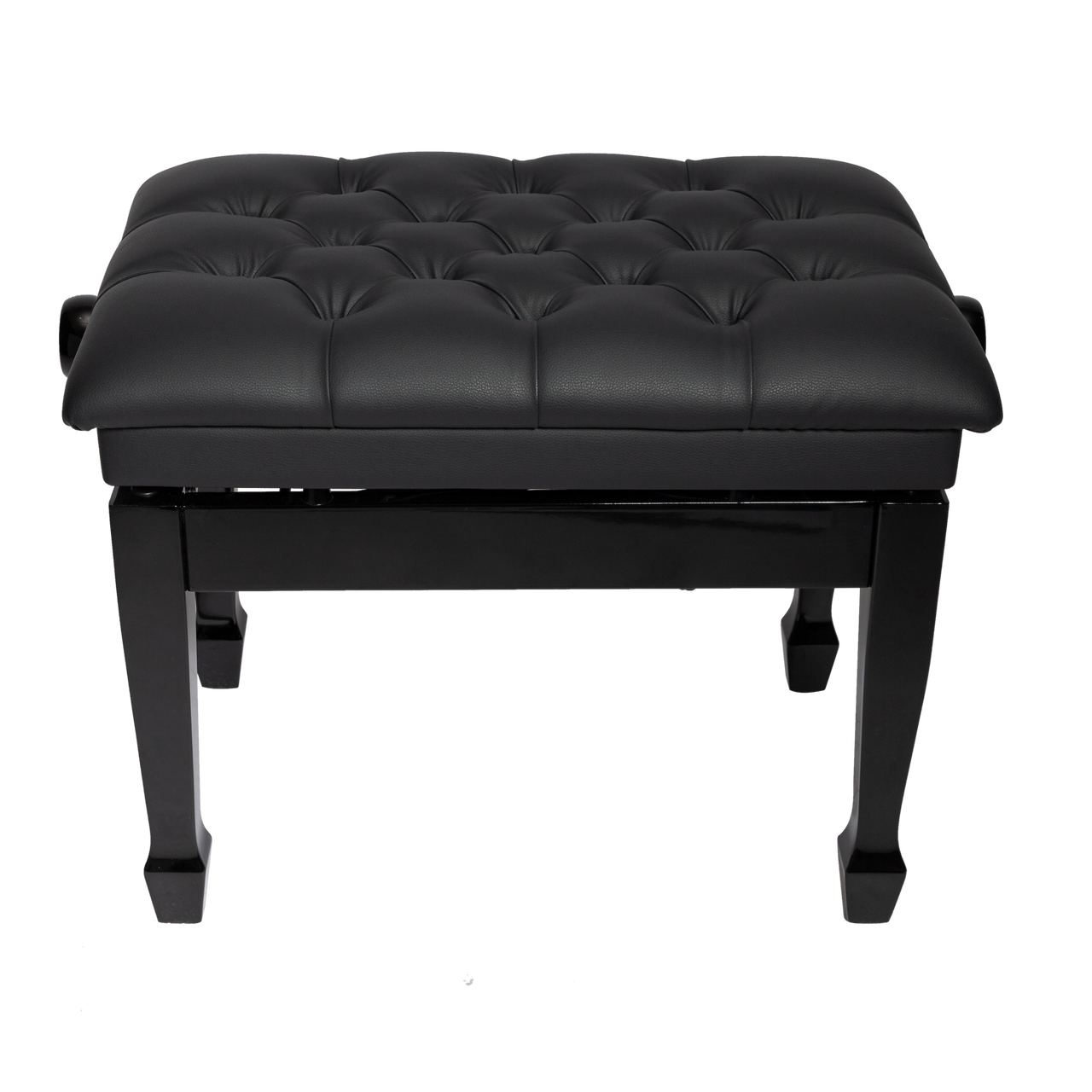 Crown Deluxe Tufted Hydraulic Height Adjustable Piano Bench (Black)