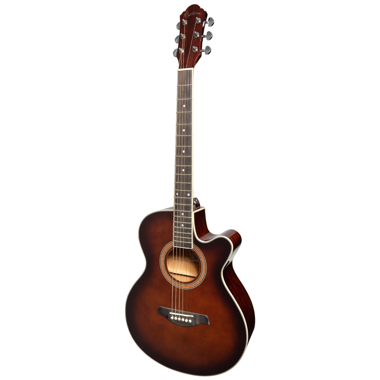 Martinez '41 Series' Folk Size Cutaway Acoustic-Electric Guitar (Brown Sunburst)