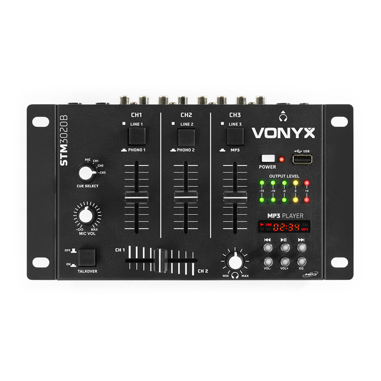 VONYX STM-3020B, 4ch. Dj Mixer/USB MP3 display