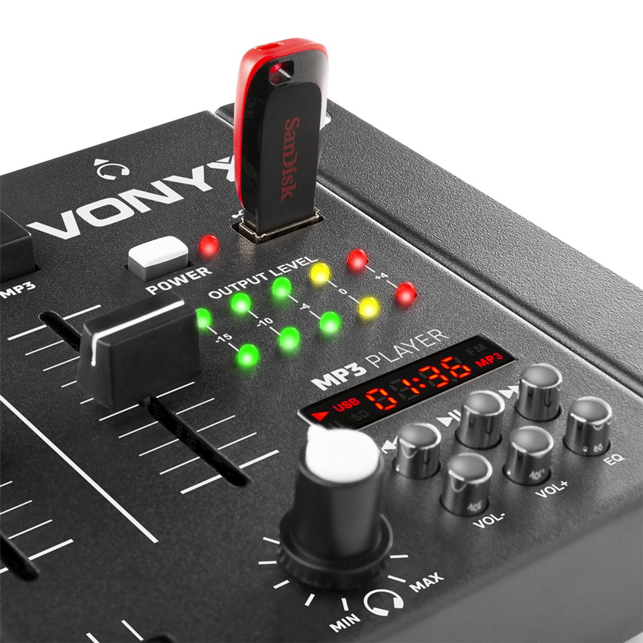 VONYX STM-3020B, 4ch. Dj Mixer/USB MP3 display