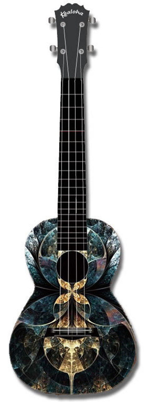 Kealoha "Ancient Realm" Design Concert Ukulele with Black ABS Resin Body