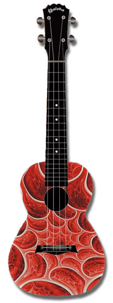 Kealoha "Under My Skin" Design Concert Ukulele with Black ABS Resin Body