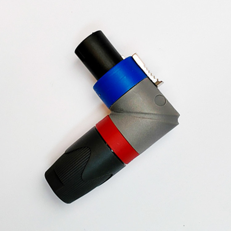 Leem Angled 4-Pole Speakon Connector (Pk-1)