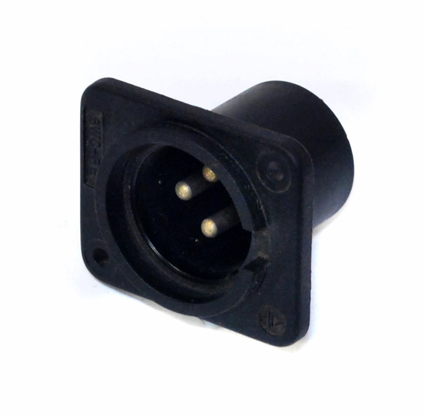 Leem 3-Pin Male XLR Panel Mount Connector - 1pk