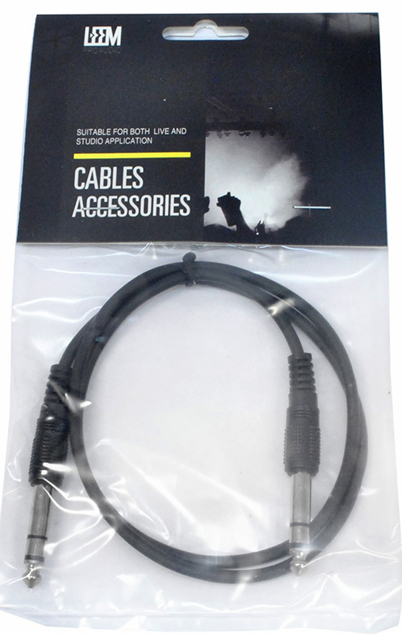 Leem 2.5ft Interconnect Cable (1/4" TRS Plug - 1/4" TRS Plug)