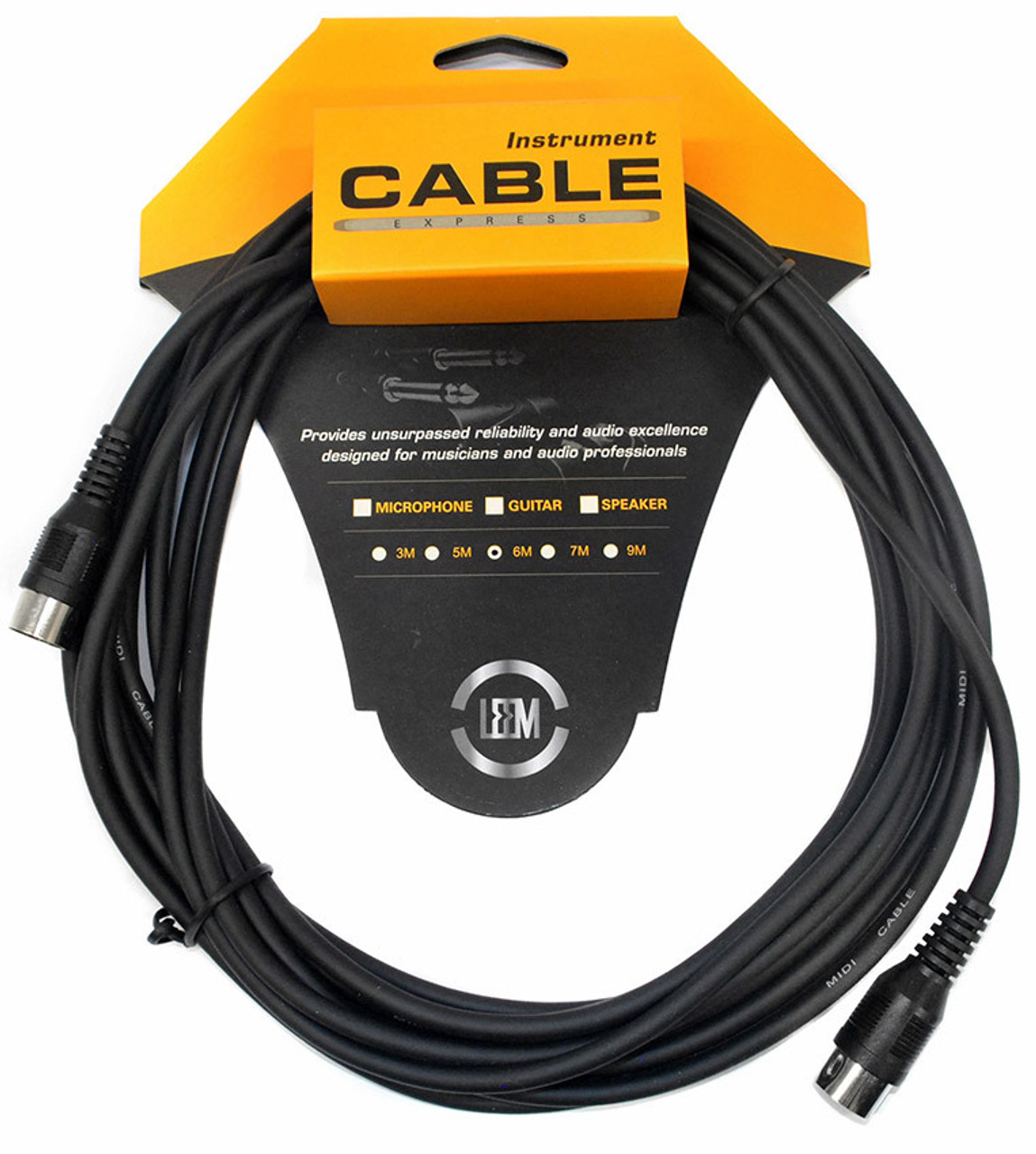 Leem 20ft MIDI Cable (5-Pin MIDI Connector - 5-Pin MIDI Connector)