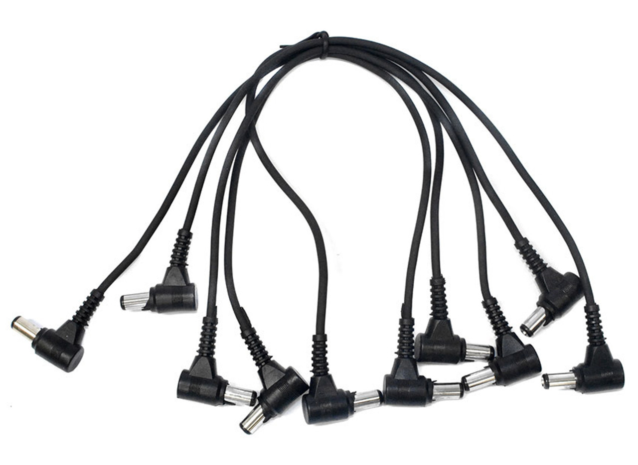 Leem Power to 5-Pedals Daisy Chain Cable with Right Angled Plugs