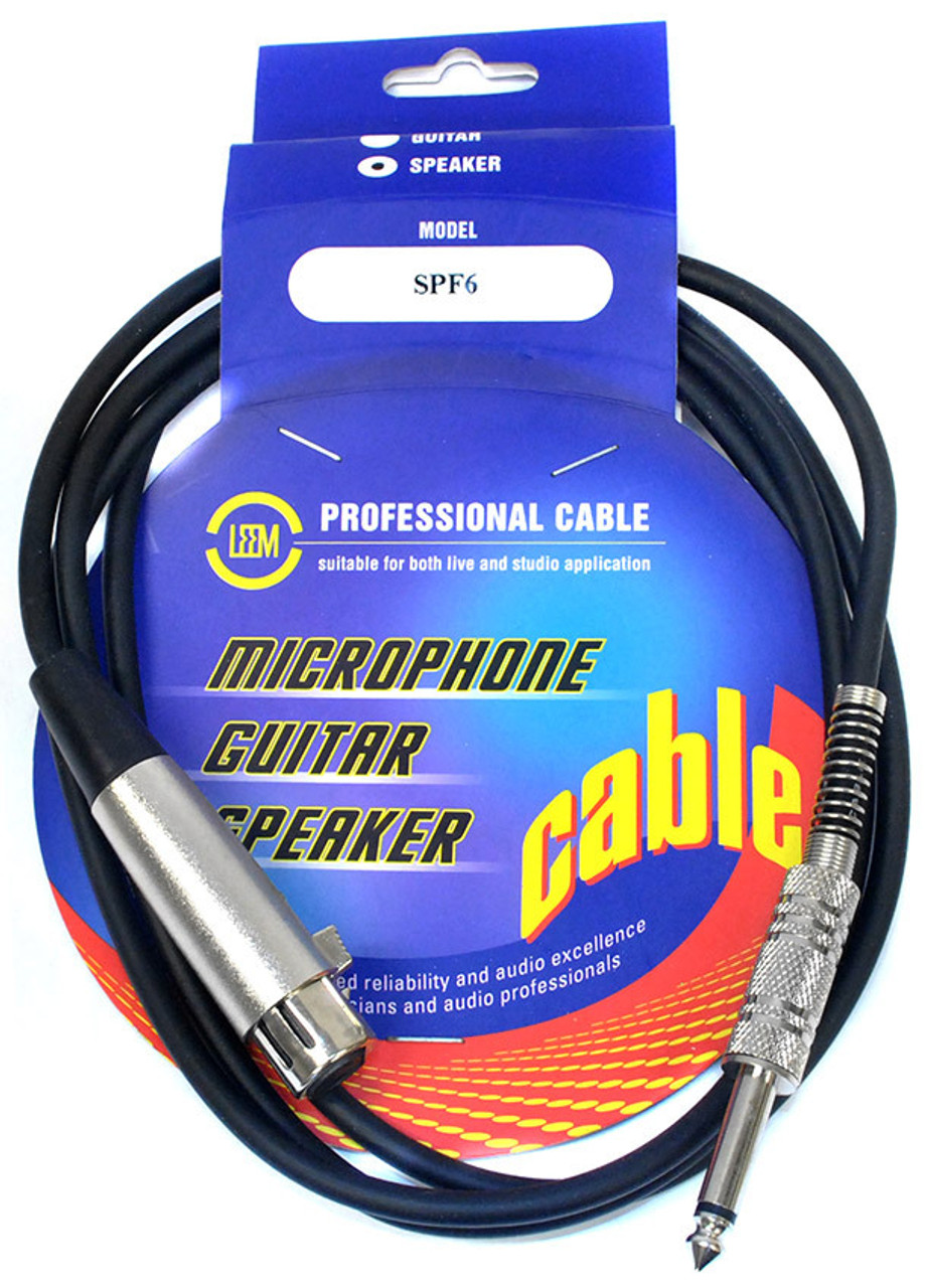 Leem 6ft Speaker Cable (1/4" Straight TS - XLR Female)