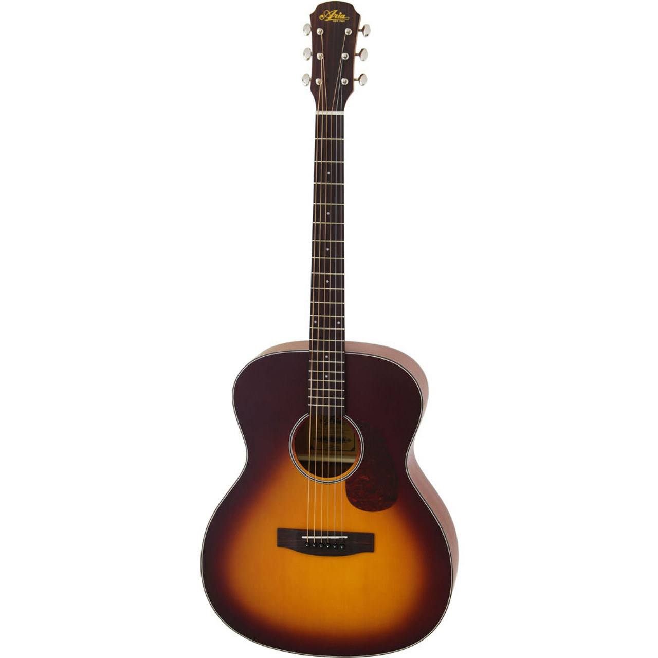 Aria 100 Series Orchestral Body Acoustic Guitar in Matte Tobacco Sunburst