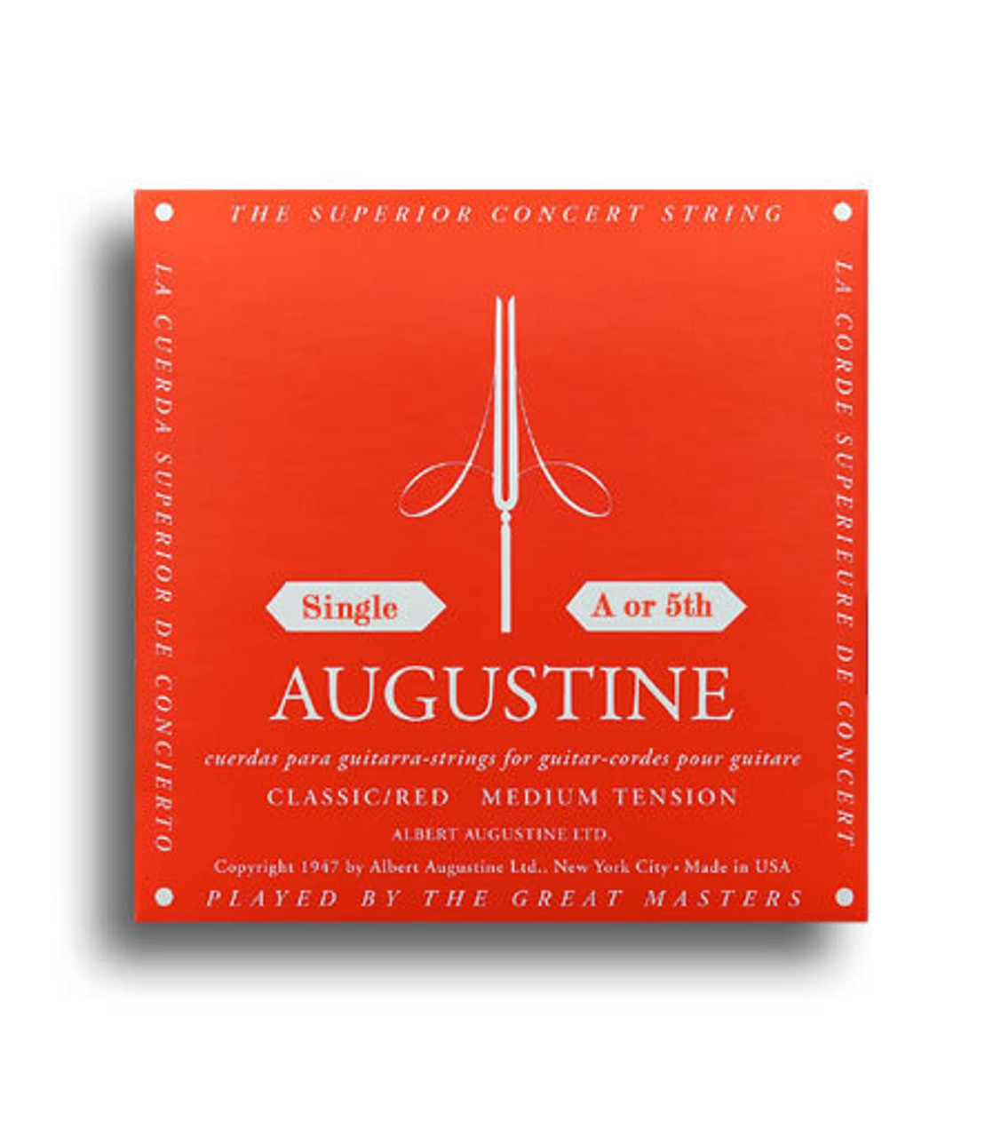 Augustine Classic Red Medium Tension (A-5th) Single Classical Guitar String