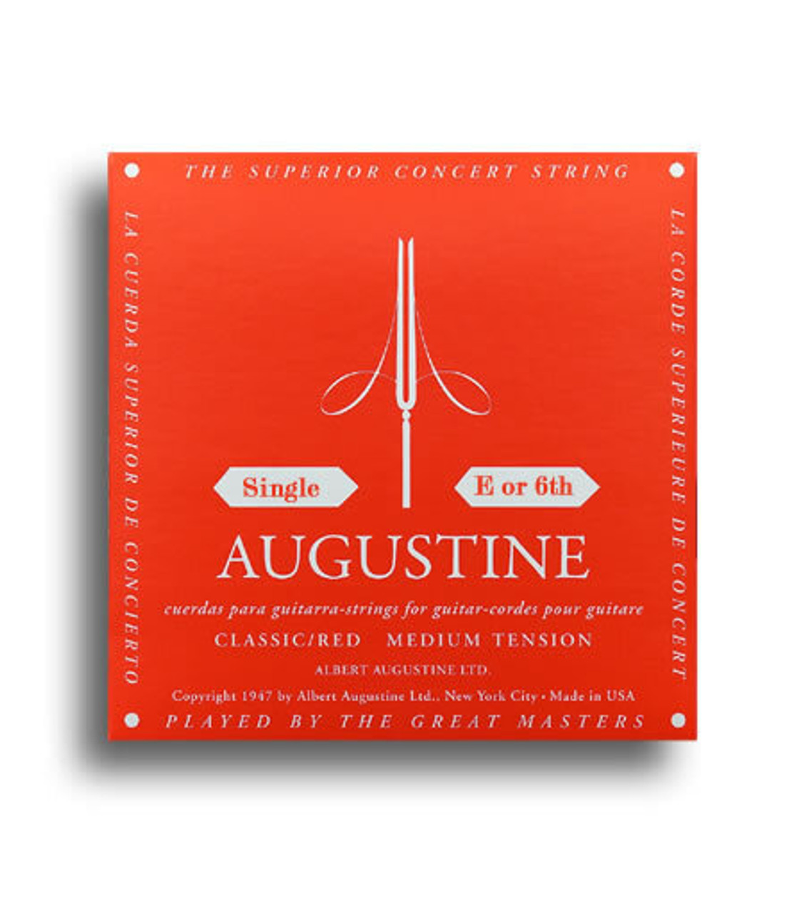 Augustine Classic Red Medium Tension (E-6th) Single Classical Guitar String