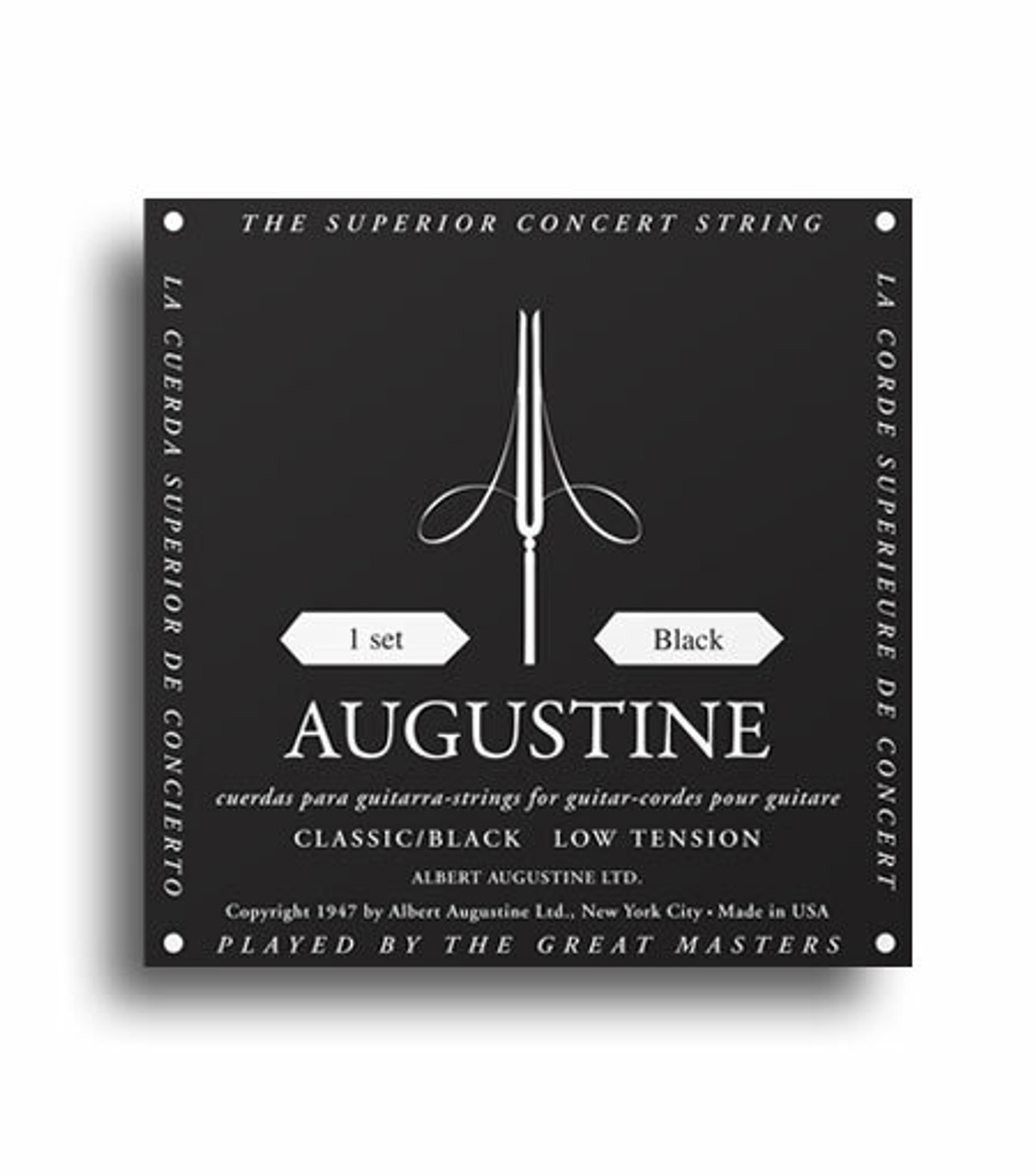 Augustine Classic Black Strings - Regular Tension Trebles / Low Tension Basses