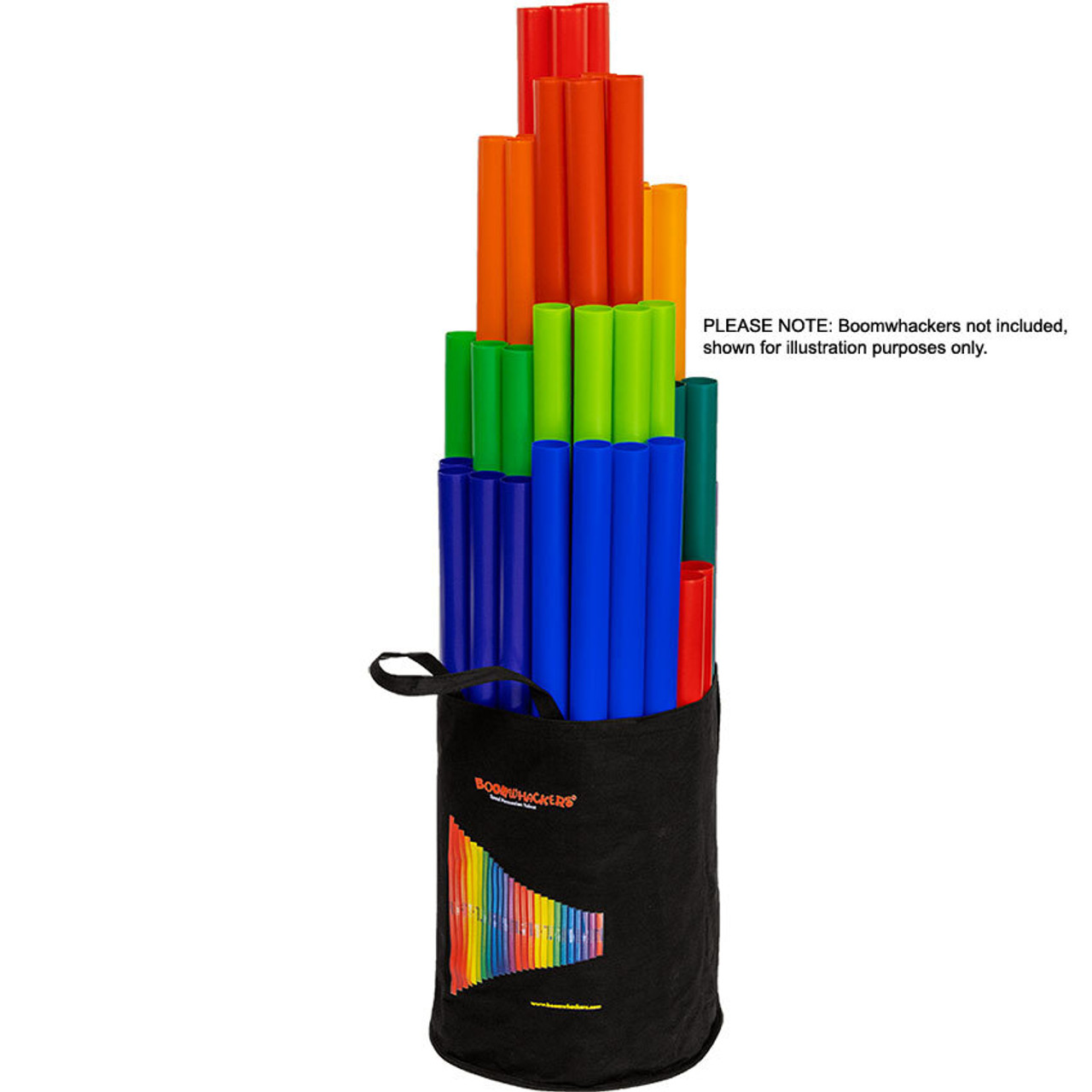 Boomwhackers Tote Bag holds up to 56 Boomwhacker Tubes