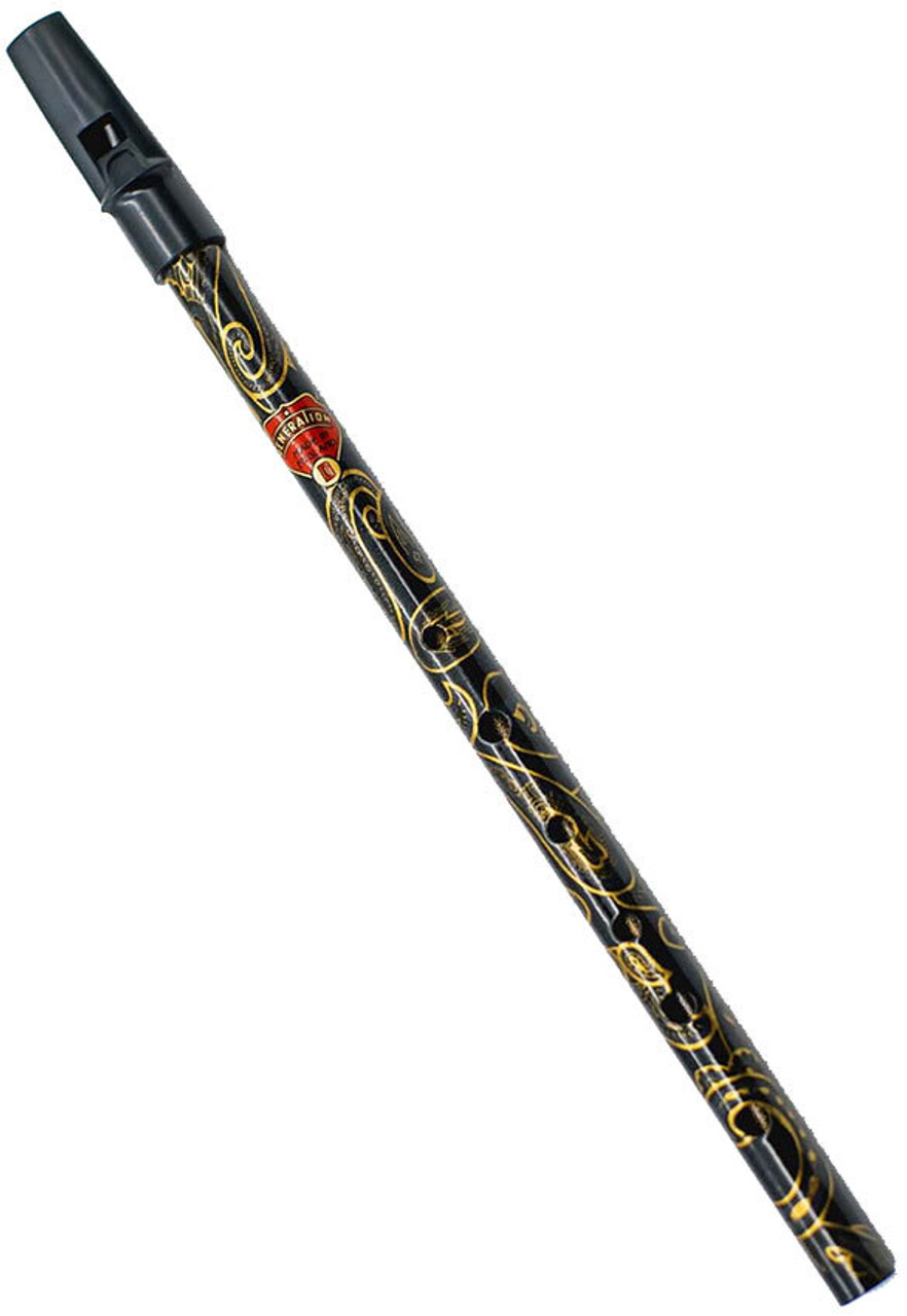 Generation Boho Designer English Tin Penny Whistle in Kerouac Black (D)