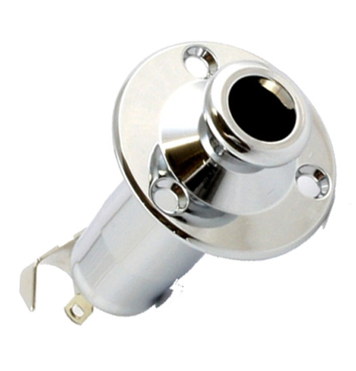 GT Takamine Style Stereo Endpin Jack Socket in Chrome Finish (Pk-1)