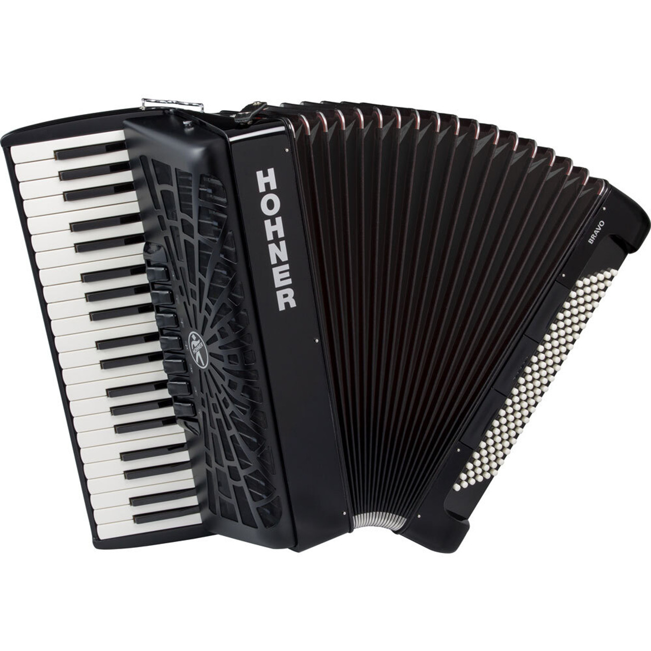 Hohner Bravo III 120 Bass Chromatic Accordion in Black