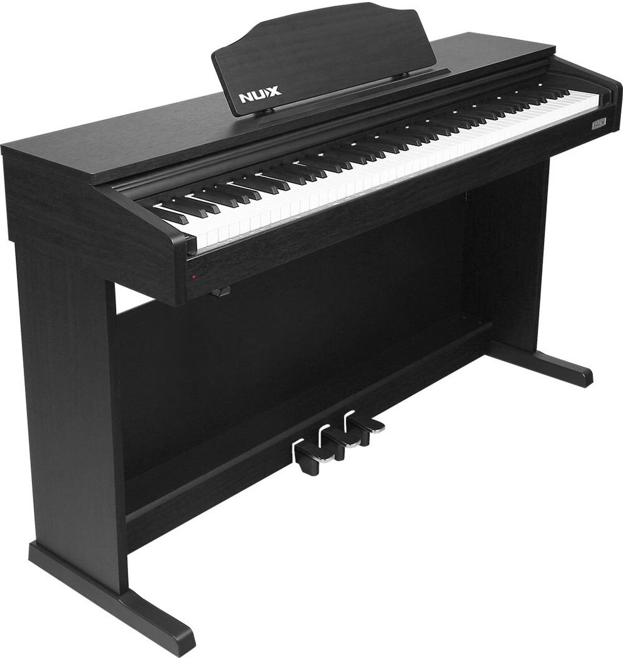 NU-X WK400 Upright 88-Key Digital Piano with Slide-Top in Black Finish