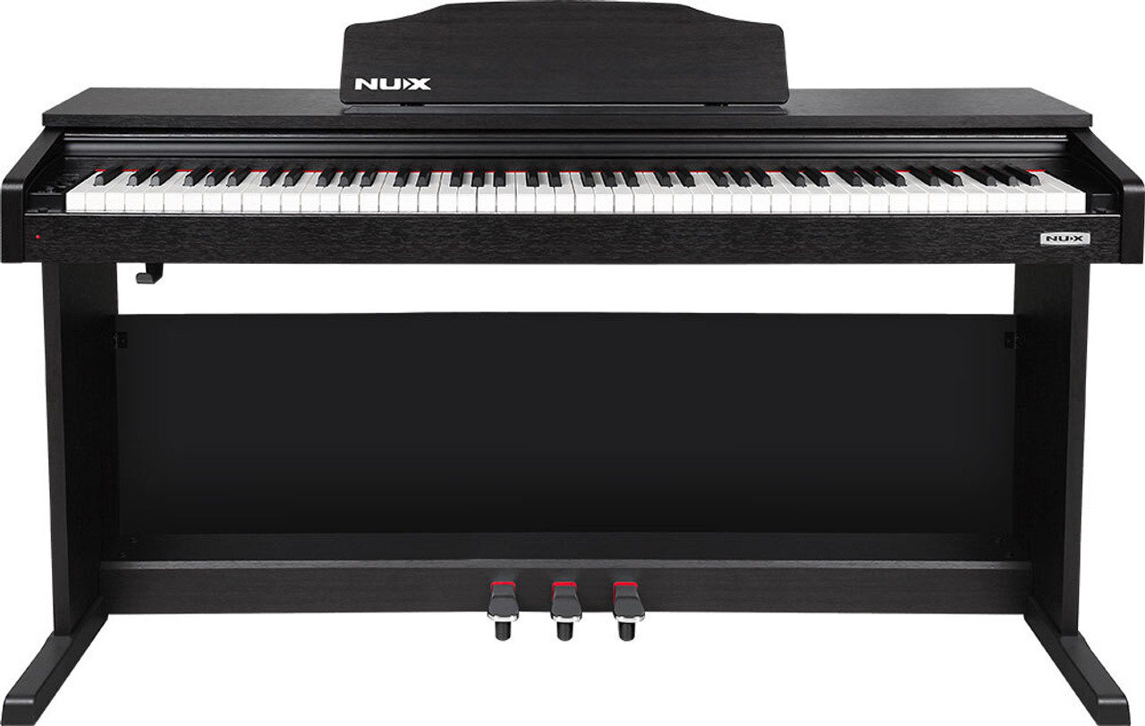 NU-X WK400 Upright 88-Key Digital Piano with Slide-Top in Black Finish