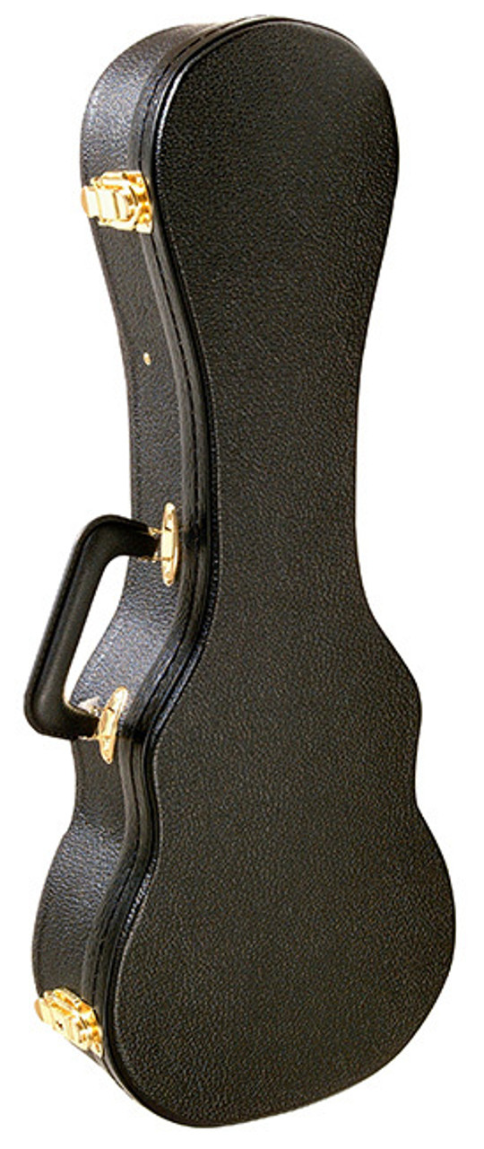 On Stage Shaped Concert Ukulele Hardcase in Black