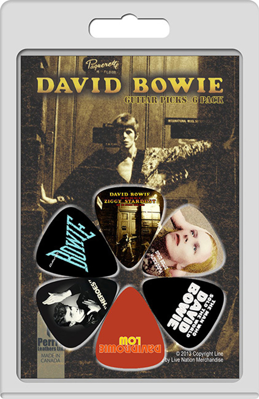 Perris 6-Pack David Bowie Licensed Guitar Picks Pack