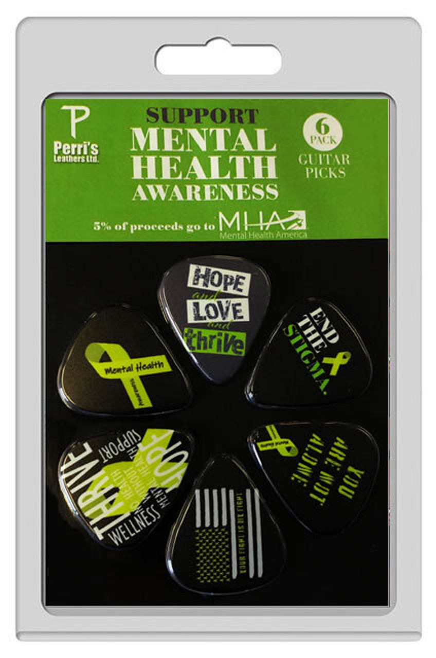 Perris 6-Pack "Mental Health Awareness" Guitar Picks Pack