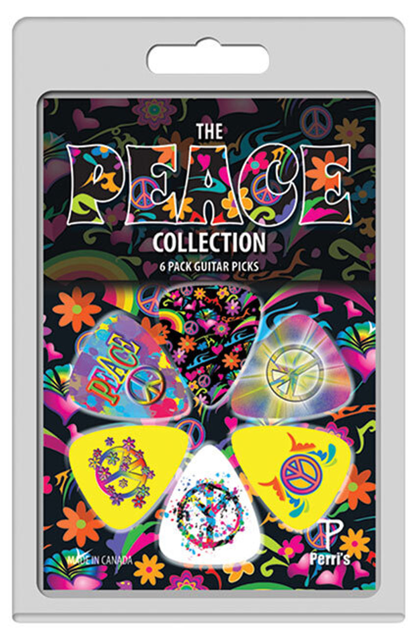 Perris 6-Pack "The Peace Collection" Licensed Guitar Picks Pack