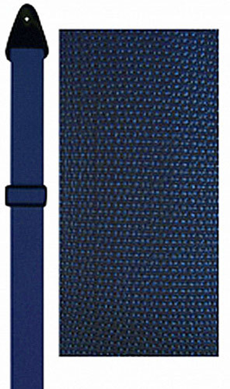 Perris 2" Poly Pro Navy Blue Guitar Strap with Leather ends