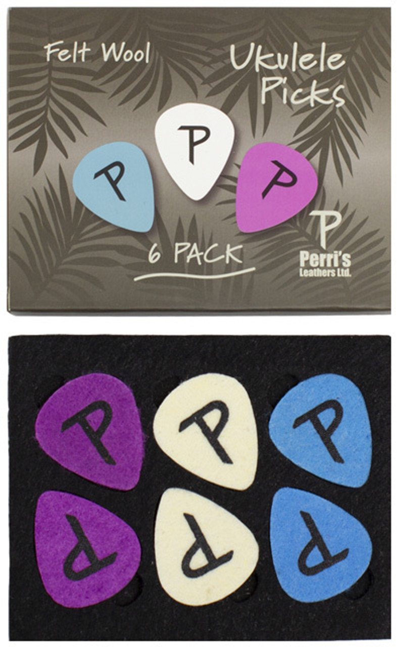 Perris Multi-Colour Felt Wool Ukulele Picks Pk-6