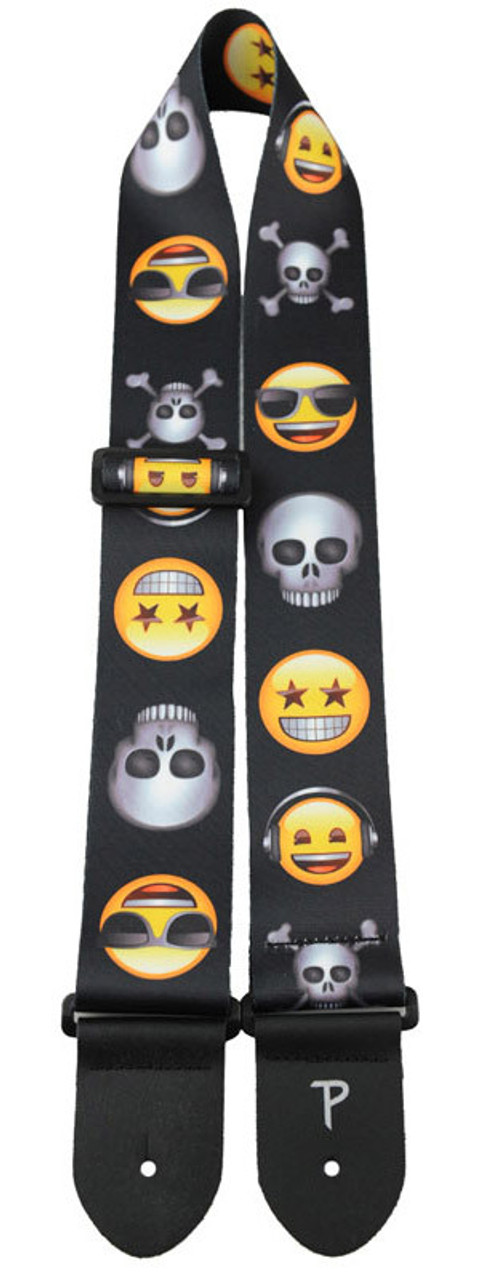 Perris 2.5" Polyester "Emoji Skulls And Friends" Licensed Guitar Strap