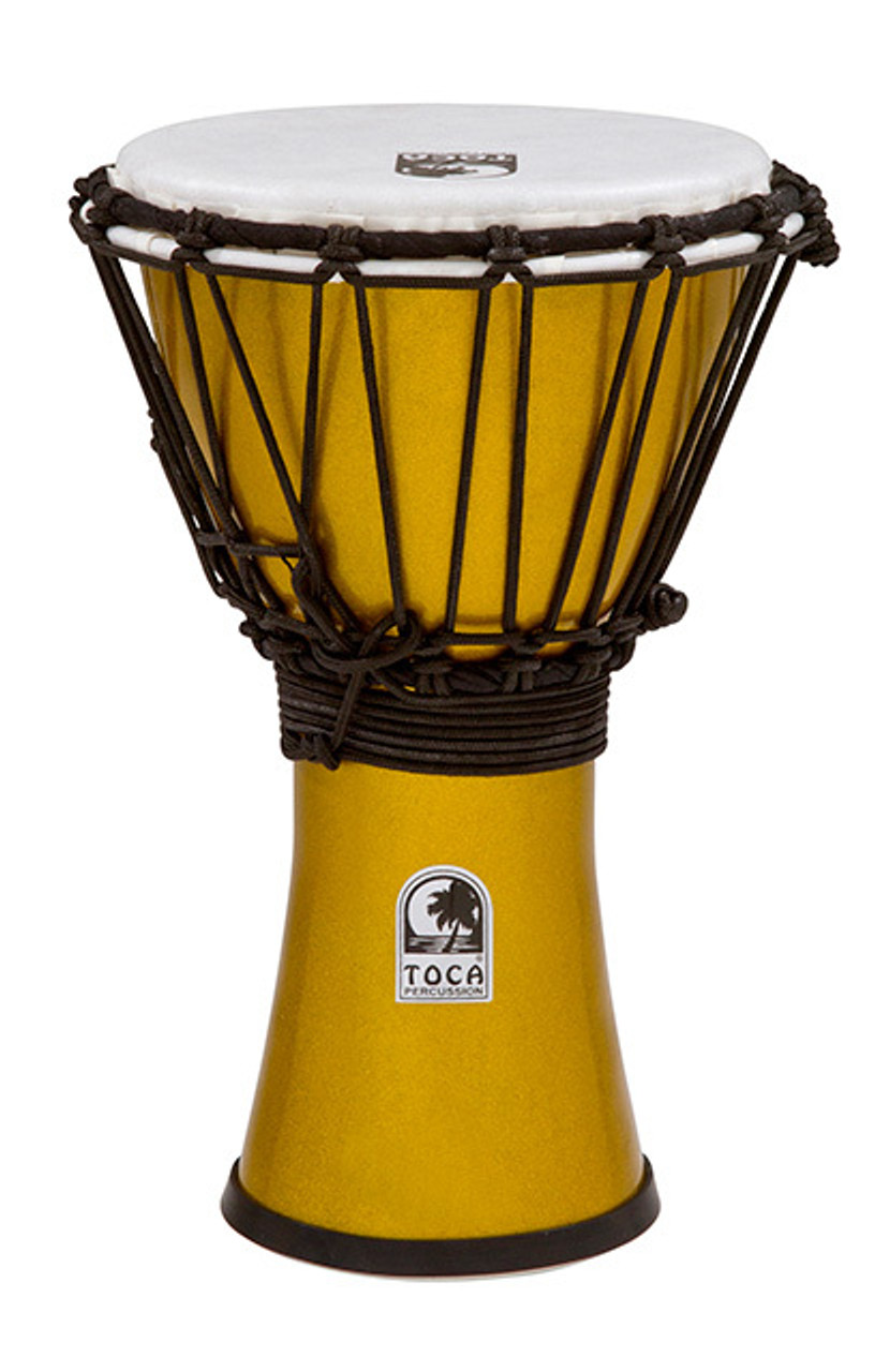 Toca Freestyle Colorsound Series Djembe 7" in Metallic Yellow